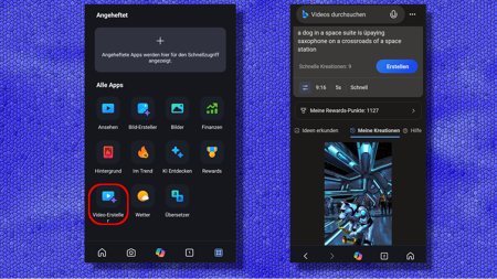 Microsofts Bing kann nun KI-Videos erstellen