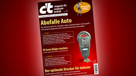 Blick ins Heft c’t 04/2026: Abofalle Auto