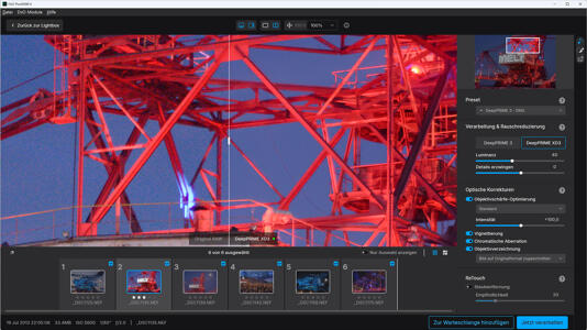 heise+ | DxO PureRaw 6 im Test: KI entfernt Bildrauschen und retuschiert Staubflecken