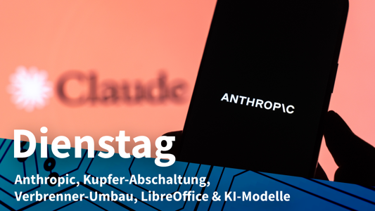 Dienstag: Anthropic geht an die Börse, Gutachter zerpflückt EU-Plan